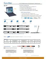 Austin Hughes Electronics CyberView W-119 series Specifications preview