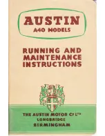 Austin Motor Company A40 Somerset Sedan Maintenance Instructions Manual предпросмотр