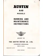 Предварительный просмотр 3 страницы Austin Motor Company A40 Somerset Sedan Maintenance Instructions Manual