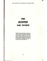 Предварительный просмотр 44 страницы Austin Motor Company A40 Somerset Sedan Maintenance Instructions Manual