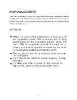 Preview for 2 page of Austral Appliances 65EAE40018 User Manual