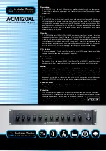 Предварительный просмотр 1 страницы AUSTRALIAN MONITOR ACM120XL Specification