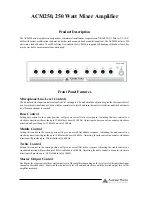 Предварительный просмотр 2 страницы AUSTRALIAN MONITOR ACM250 Operating Manual