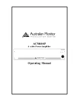 AUSTRALIAN MONITOR ACM604P Operating Manual preview