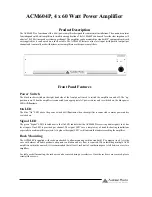 Предварительный просмотр 2 страницы AUSTRALIAN MONITOR ACM604P Operating Manual