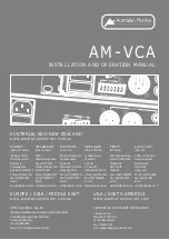 Preview for 1 page of AUSTRALIAN MONITOR AM-VCA Installation And Operation Manual