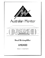 Предварительный просмотр 1 страницы AUSTRALIAN MONITOR AM2400 Instruction Manual