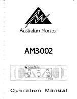 AUSTRALIAN MONITOR AM3002 Operation Manual preview