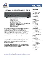 AUSTRALIAN MONITOR AMC120 Specifications preview