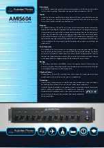 AUSTRALIAN MONITOR AMIS604 Specifications предпросмотр