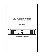 AUSTRALIAN MONITOR DCM120 Operating Manual preview