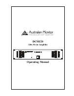 Предварительный просмотр 1 страницы AUSTRALIAN MONITOR DCM120 Operating Manual