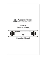 Preview for 1 page of AUSTRALIAN MONITOR DCM250 Operating Manual