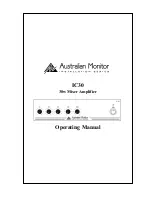 AUSTRALIAN MONITOR IC30 Series Operating Manual preview