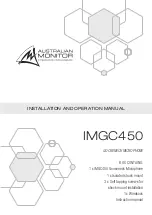 Preview for 1 page of AUSTRALIAN MONITOR IMGC450 Installation And Operation Manual