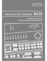 AUSTRALIAN MONITOR Innovation IN400 Installation And Operation Manual предпросмотр