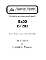 Preview for 1 page of AUSTRALIAN MONITOR IS1200 Installation And Operation Manual