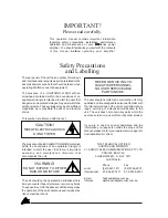 Preview for 2 page of AUSTRALIAN MONITOR KA1200 Operation Manual