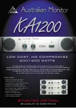 AUSTRALIAN MONITOR KA1200 Specifications preview