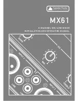 AUSTRALIAN MONITOR MX61 Installation And Operation Manual preview