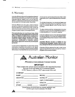 Preview for 18 page of AUSTRALIAN MONITOR PA Series Operation Manual