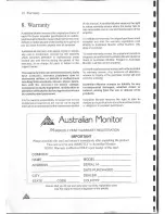 Предварительный просмотр 18 страницы AUSTRALIAN MONITOR PA1500 Operation Manual