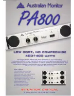 AUSTRALIAN MONITOR PA800 Brochure preview