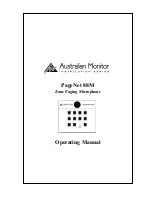 AUSTRALIAN MONITOR PAGENET 88M Operating Manual preview