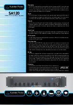 AUSTRALIAN MONITOR SA120 Specifications preview