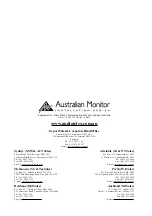 Preview for 2 page of AUSTRALIAN MONITOR TX3010 Installation Instructions