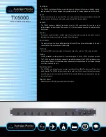 AUSTRALIAN MONITOR TX6000 Specifications preview