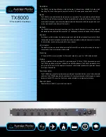 AUSTRALIAN MONITOR TX8000 Specifications preview