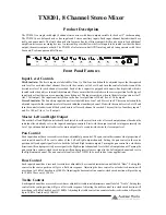 Preview for 2 page of AUSTRALIAN MONITOR TX8201 - MANUEL 2 Operating Manual