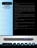 AUSTRALIAN MONITOR TX8201 Specifications preview