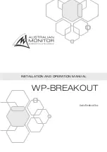 Preview for 1 page of AUSTRALIAN MONITOR WP-BREAKOUT Installation And Operation Manual