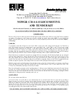 Australian Railway Kits NSWGR C34 4-6-0 Instruction Manual preview