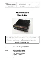 Предварительный просмотр 1 страницы Austro Engine AE300-Wizard User Manual