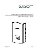 Autarco MX3000 Installation And Operation Manual предпросмотр