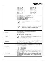 Preview for 36 page of Autarco OX Series Installation And Operation Manual