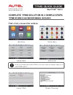 Autel MaxiTPMS TS608 Quick Reference Manual предпросмотр