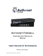 Authonet Firewall F-10 Product Overview & Operation Manual preview