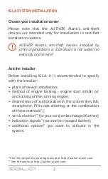 Preview for 4 page of AUTHOR Alarm IGLA 200 Quick Start Manual