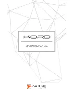 AUTHOR Alarm Kord Operating Manual preview