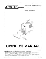 AUTO ARC 120 Owner'S Manual preview