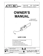 AUTO ARC AASW 1510M Owner'S Manual preview