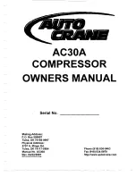 Auto Crane AC30A Owner'S Manual preview