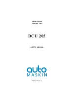 Preview for 1 page of auto maskin DCU 205 User Manual