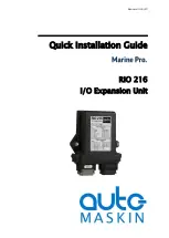 auto maskin Marine Pro RIO 216 Quick Installation Manual preview