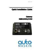 auto maskin NMEA2000/J1939 Quick Installation Manual preview