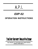 Preview for 1 page of Auto Page A.P.I. EXP-52 Operation Instructions Manual